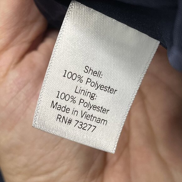 Lauren Conrad Womens Plus 1X Navy Plaid Double-Breasted Peacoat Jacket - Picture 4 of 7